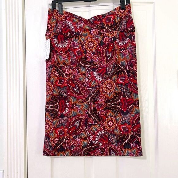 LulaRoe NWT Cassie Paisley Pencil Skirt Size L - Picture 1 of 6